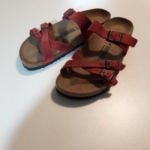 Birkenstock Franca Sandals, Red, Size 41